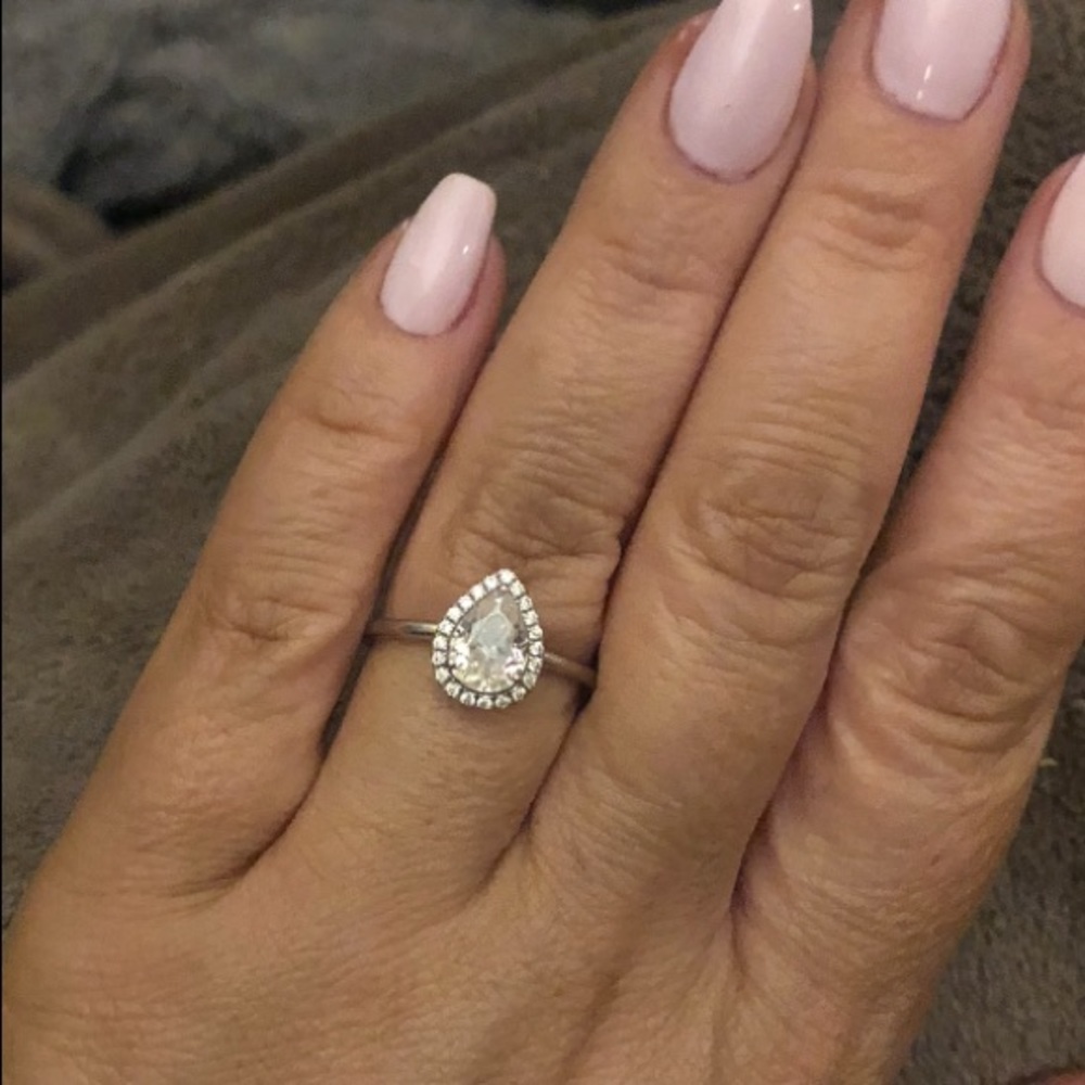 Loose 8x6mm Crushed Iced Moissanite